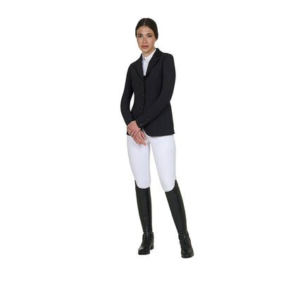 Equestro Women's Monogram competition jacket with three buttons