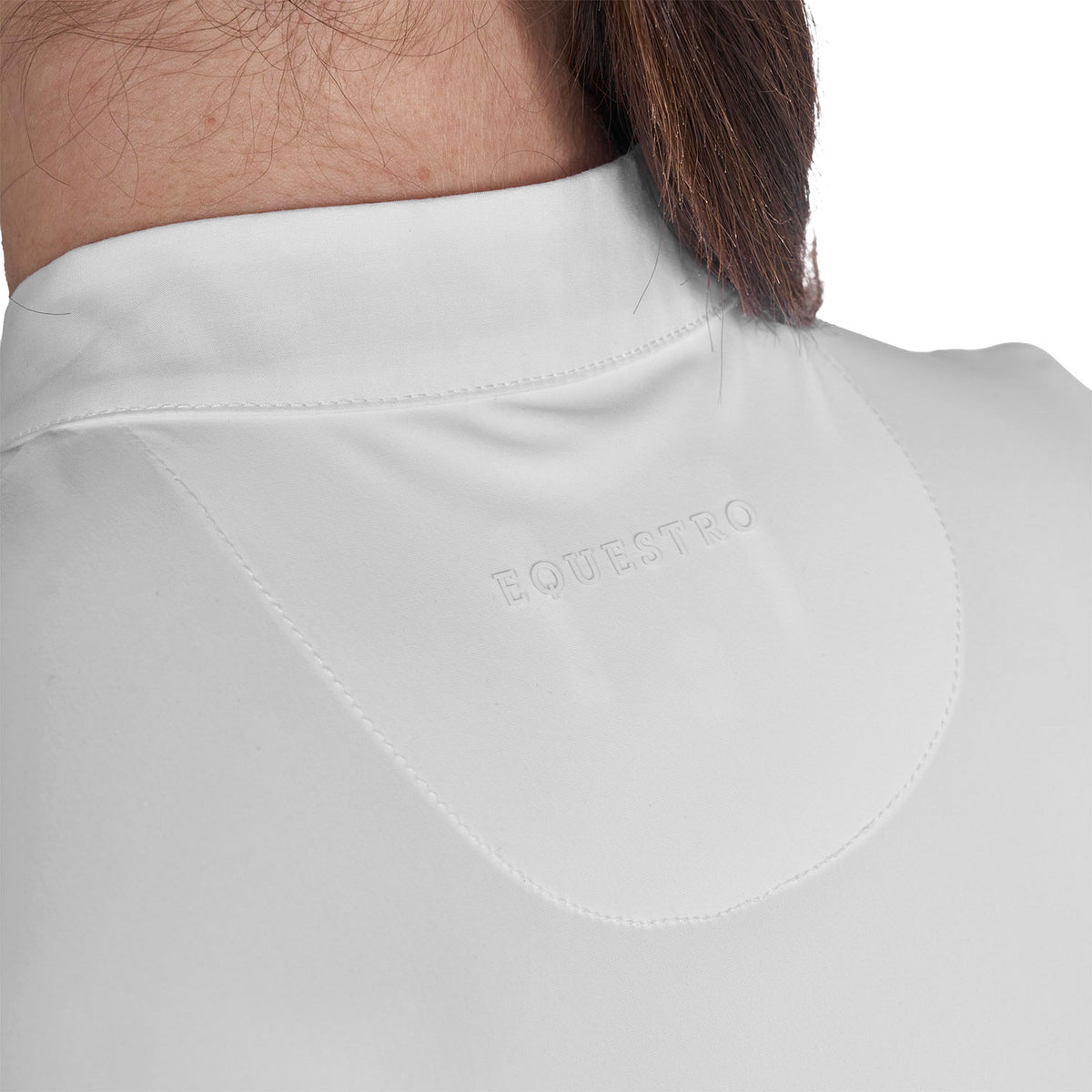 Equestro Women's long-sleeved competition polo shirt with zip