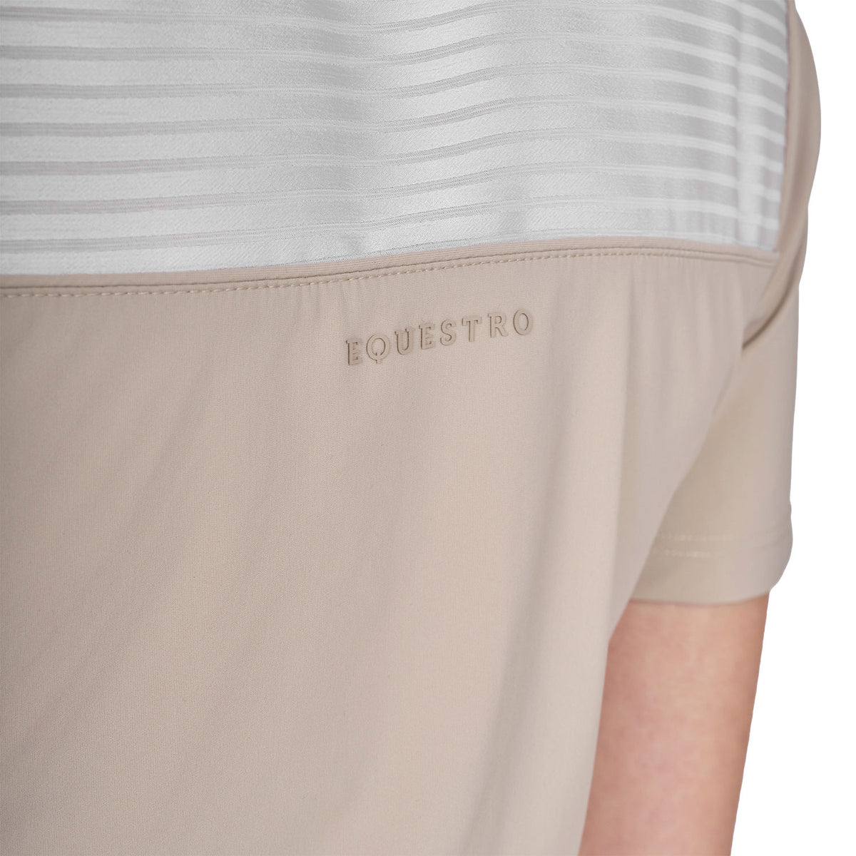 Equestro Women's slim fit competition polo shirt with silk-like fabric inserts