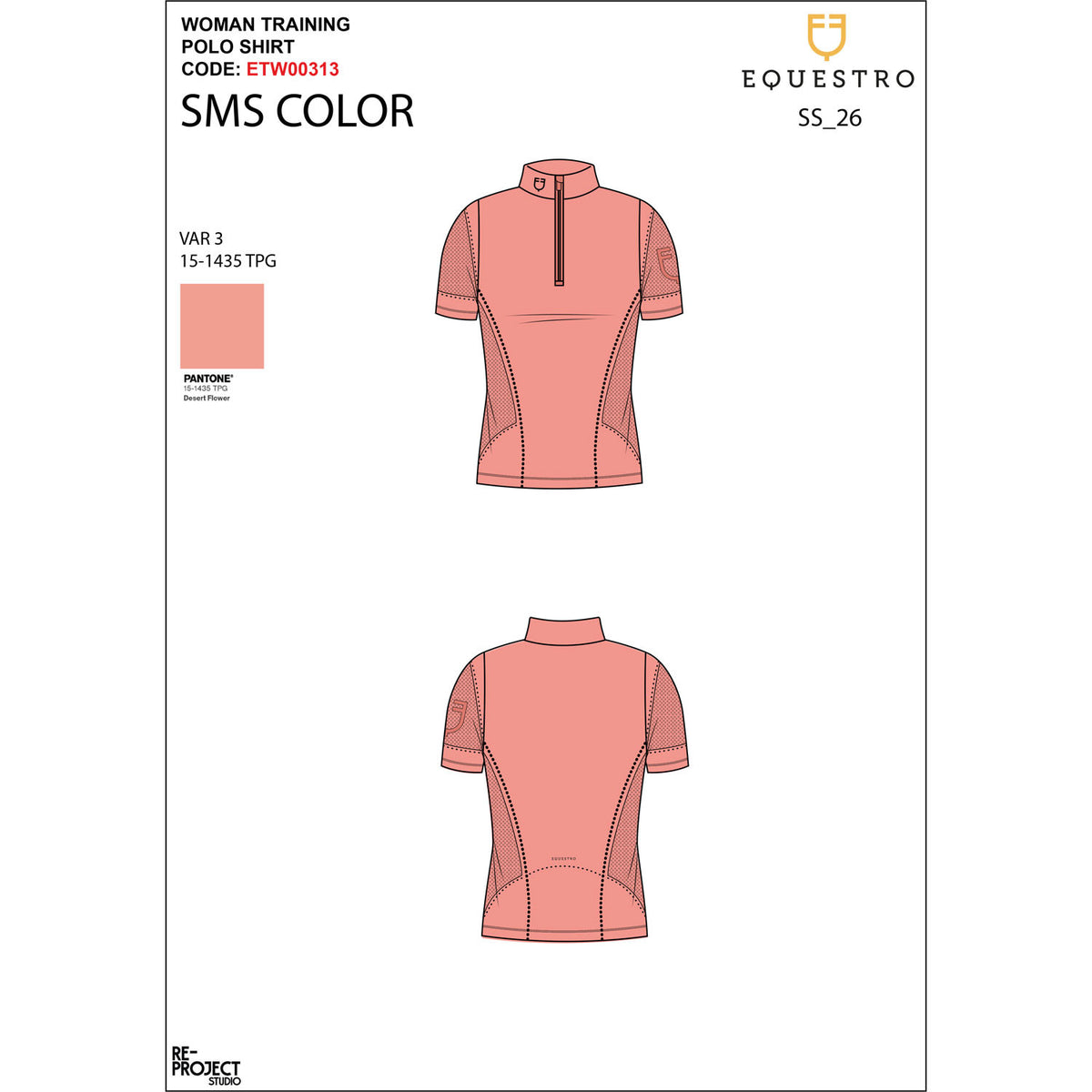 Equestro Women's training T-shirt in technical fabric with micro-holes