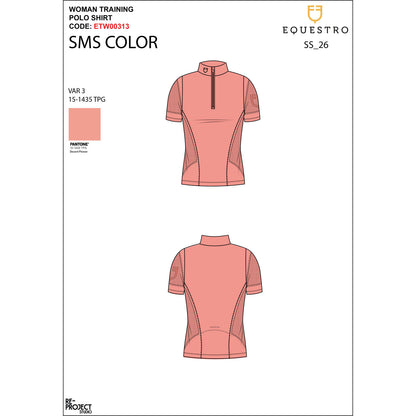 Equestro Women's training T-shirt in technical fabric with micro-holes