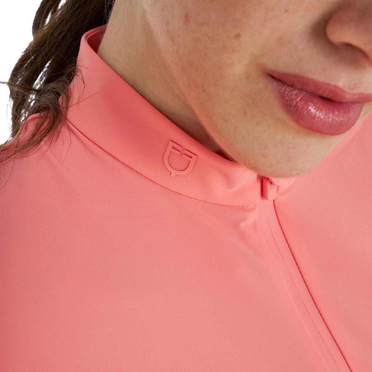 Equestro Women's training T-shirt in technical fabric with micro-holes