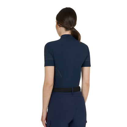Equestro Women's training T-shirt in technical fabric with micro-holes
