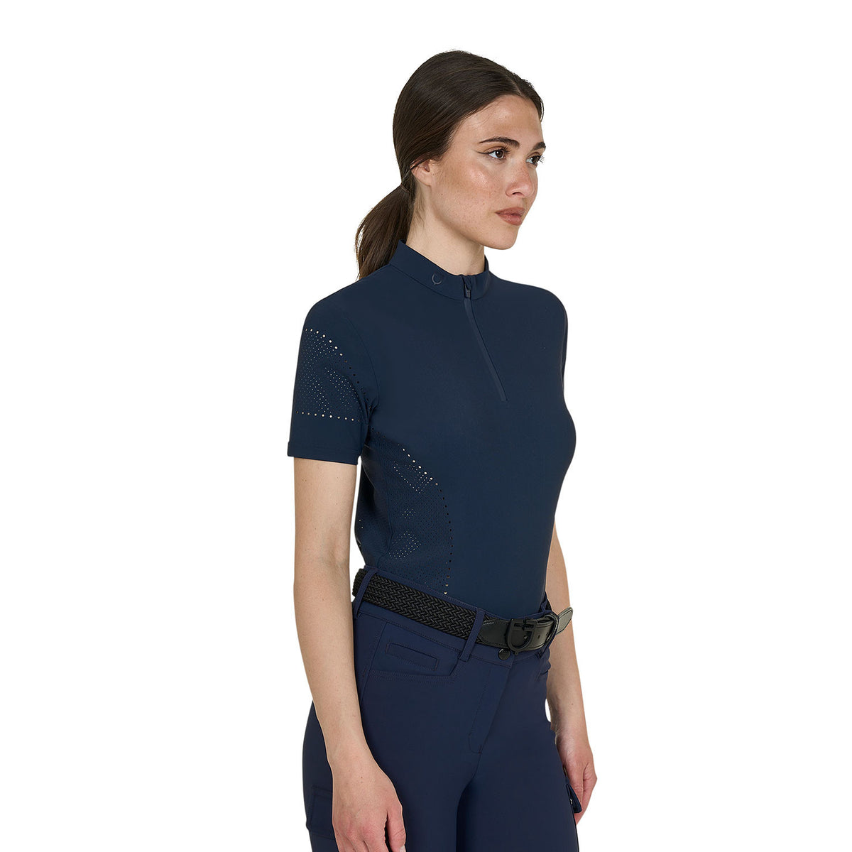 Equestro Women's training T-shirt in technical fabric with micro-holes