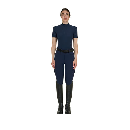 Equestro Women's training T-shirt in technical fabric with micro-holes