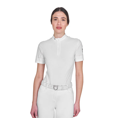 Equestro Women's training T-shirt in technical fabric with micro-holes