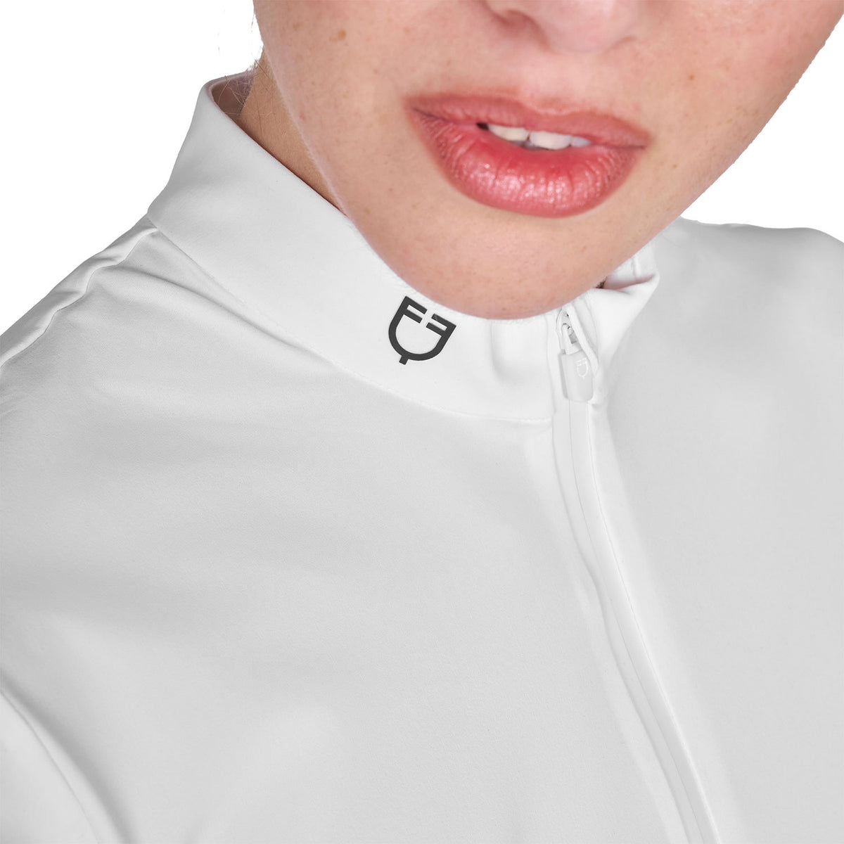Equestro Women's training T-shirt in technical fabric with micro-holes