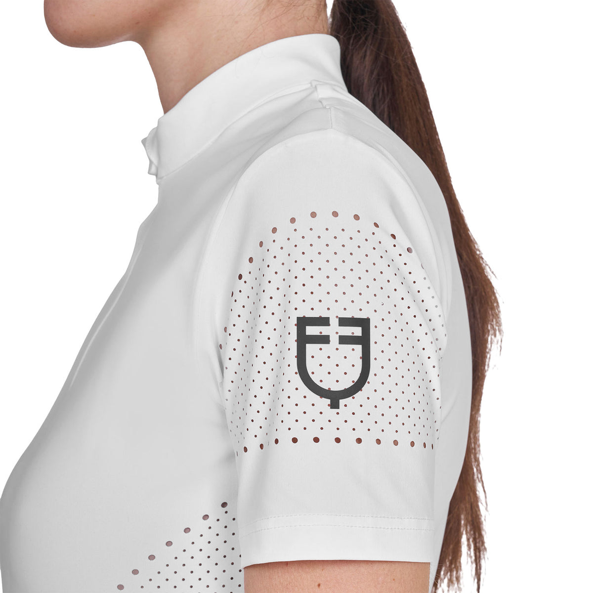 Equestro Women's training T-shirt in technical fabric with micro-holes