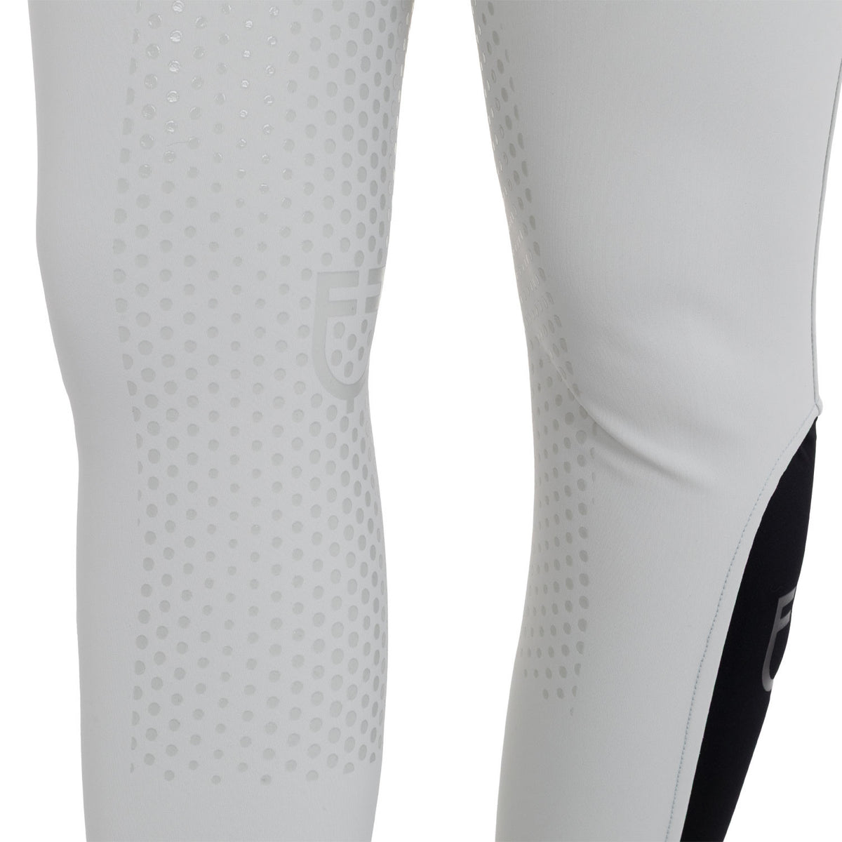 Equestro Women's high-waisted full-grip breeches with rhinestone logo