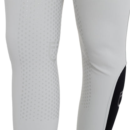 Equestro Women's high-waisted full-grip breeches with rhinestone logo