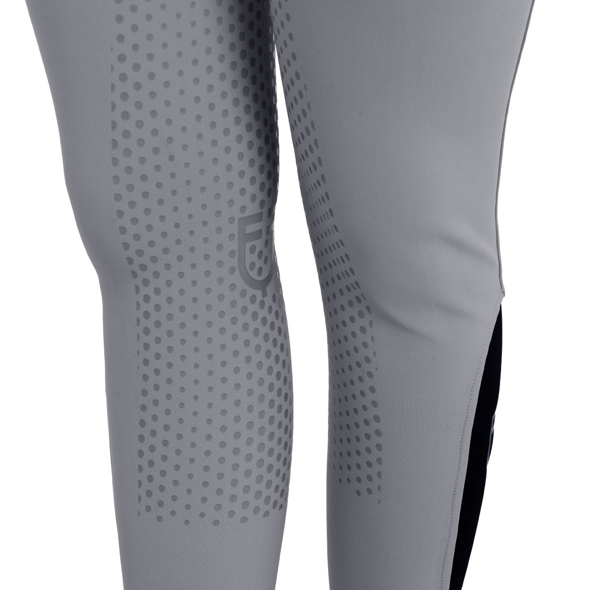 Equestro Women's high-waisted full-grip breeches with rhinestone logo
