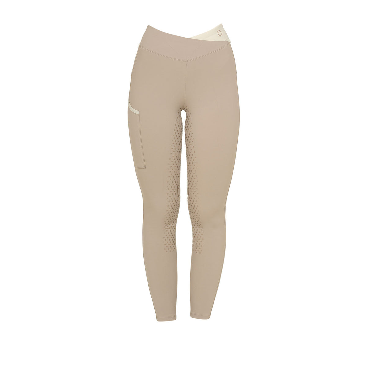 Equestro Women's two-tone full-grip leggings