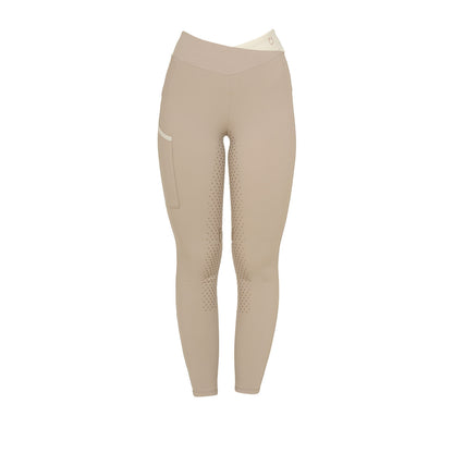 Equestro Women's two-tone full-grip leggings