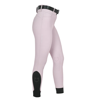Equestro Women's high-waisted breeches with rhinestone logo