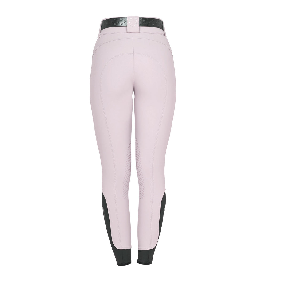 Equestro Women's high-waisted breeches with rhinestone logo
