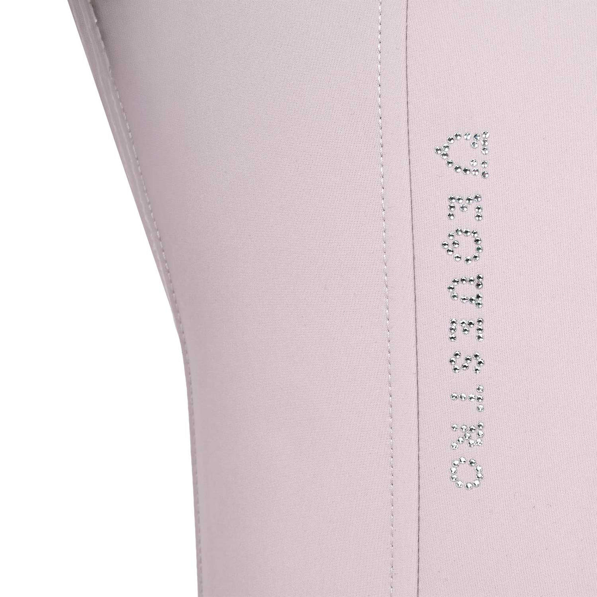 Equestro Women's high-waisted breeches with rhinestone logo
