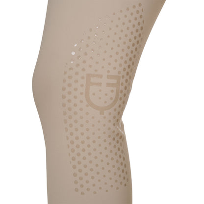 Equestro Women's high-waisted breeches with rhinestone logo