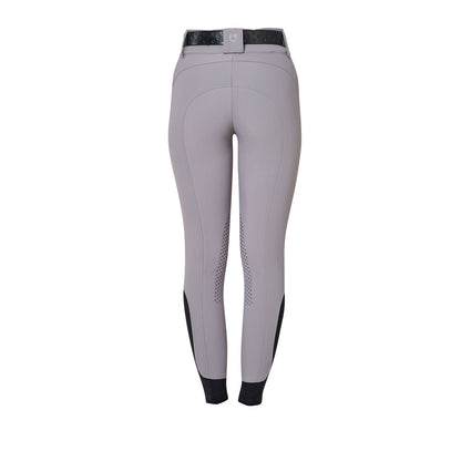 Equestro Women's high-waisted breeches with rhinestone logo