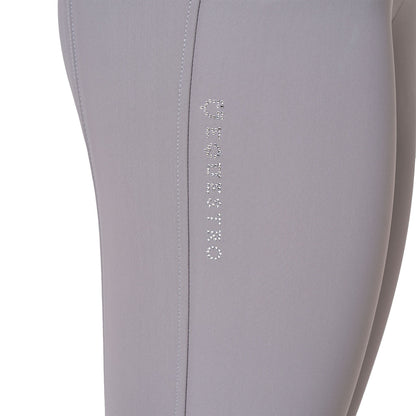 Equestro Women's high-waisted breeches with rhinestone logo