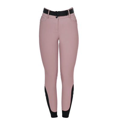 Equestro Women's high-waisted breeches with rhinestone logo