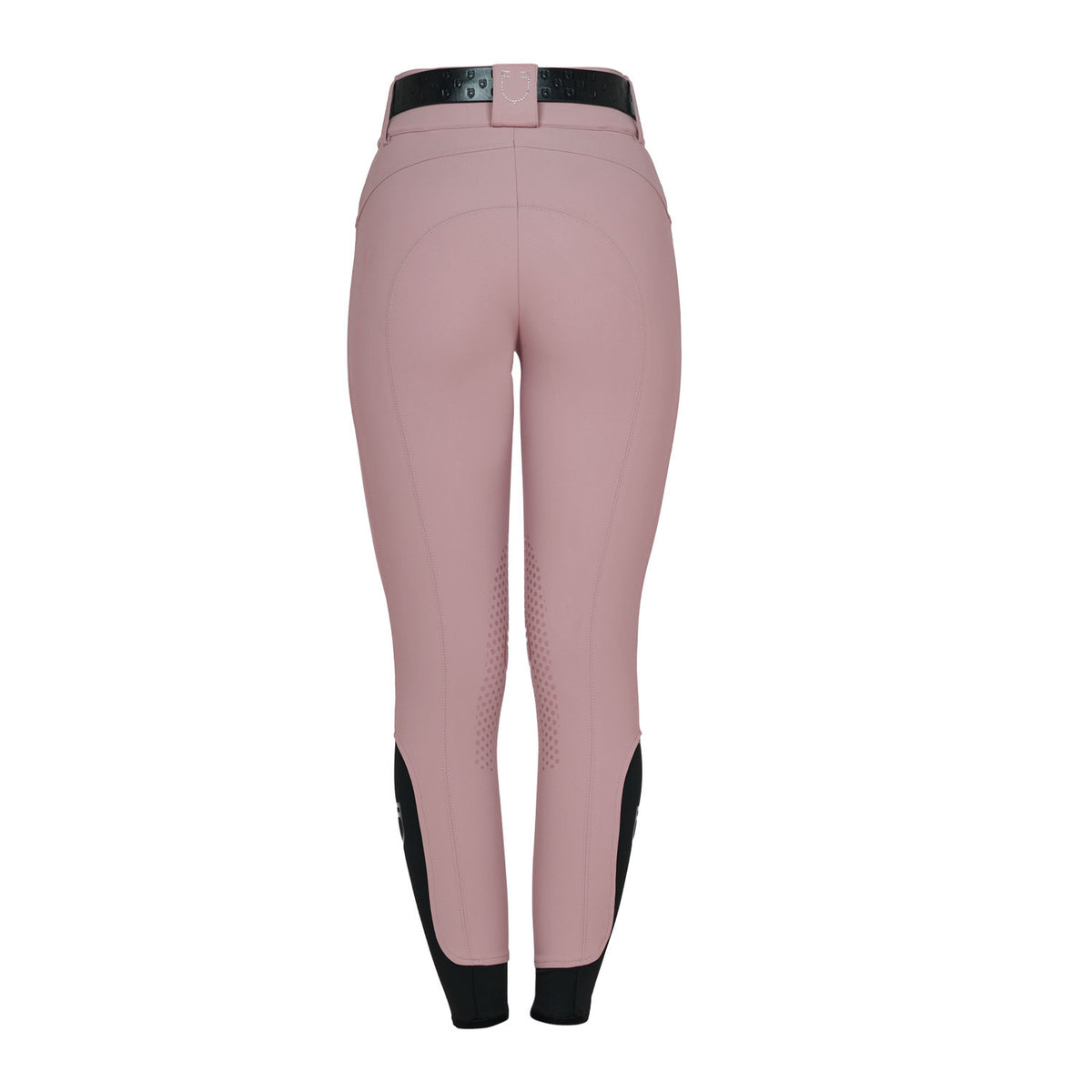 Equestro Women's high-waisted breeches with rhinestone logo