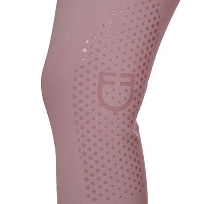 Equestro Women's high-waisted breeches with rhinestone logo