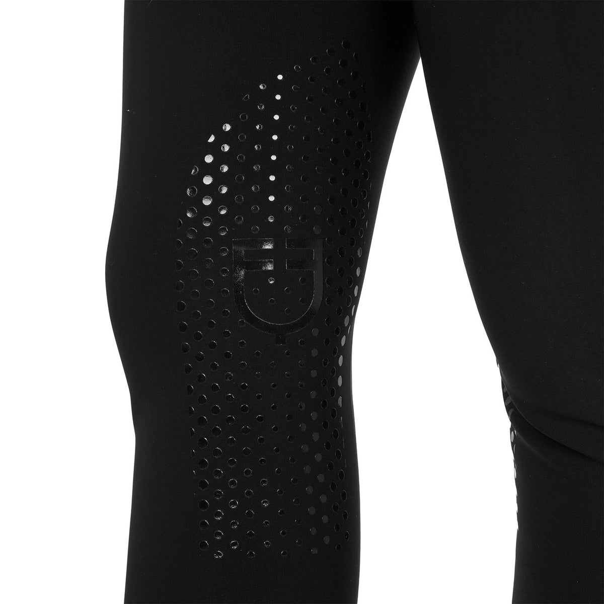 Equestro Women's high-waisted breeches with rhinestone logo
