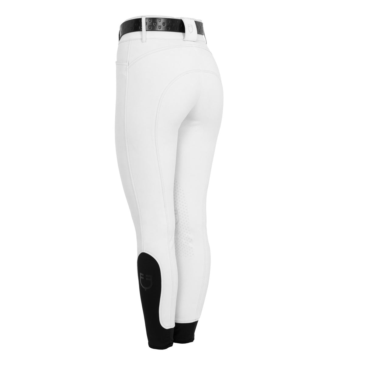 Equestro Women's high-waisted breeches with rhinestone logo