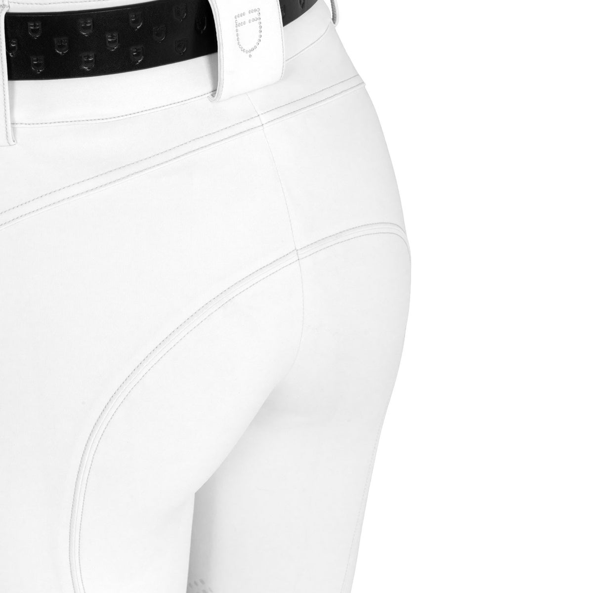 Equestro Women's high-waisted breeches with rhinestone logo