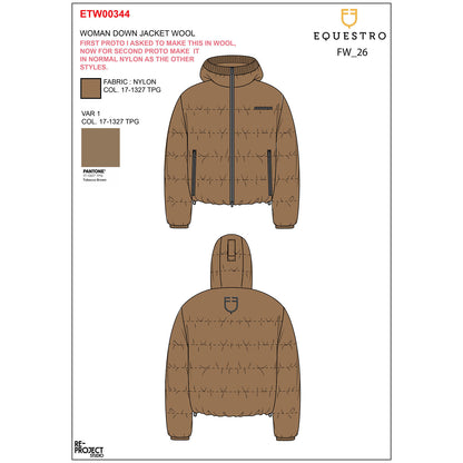 Equestro Women's hooded down jacket