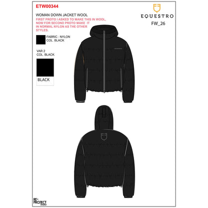 Equestro Women's hooded down jacket