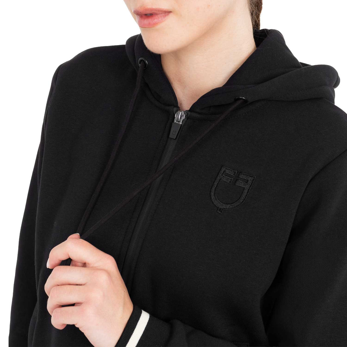 Equestro Women's hoodie with front zipper