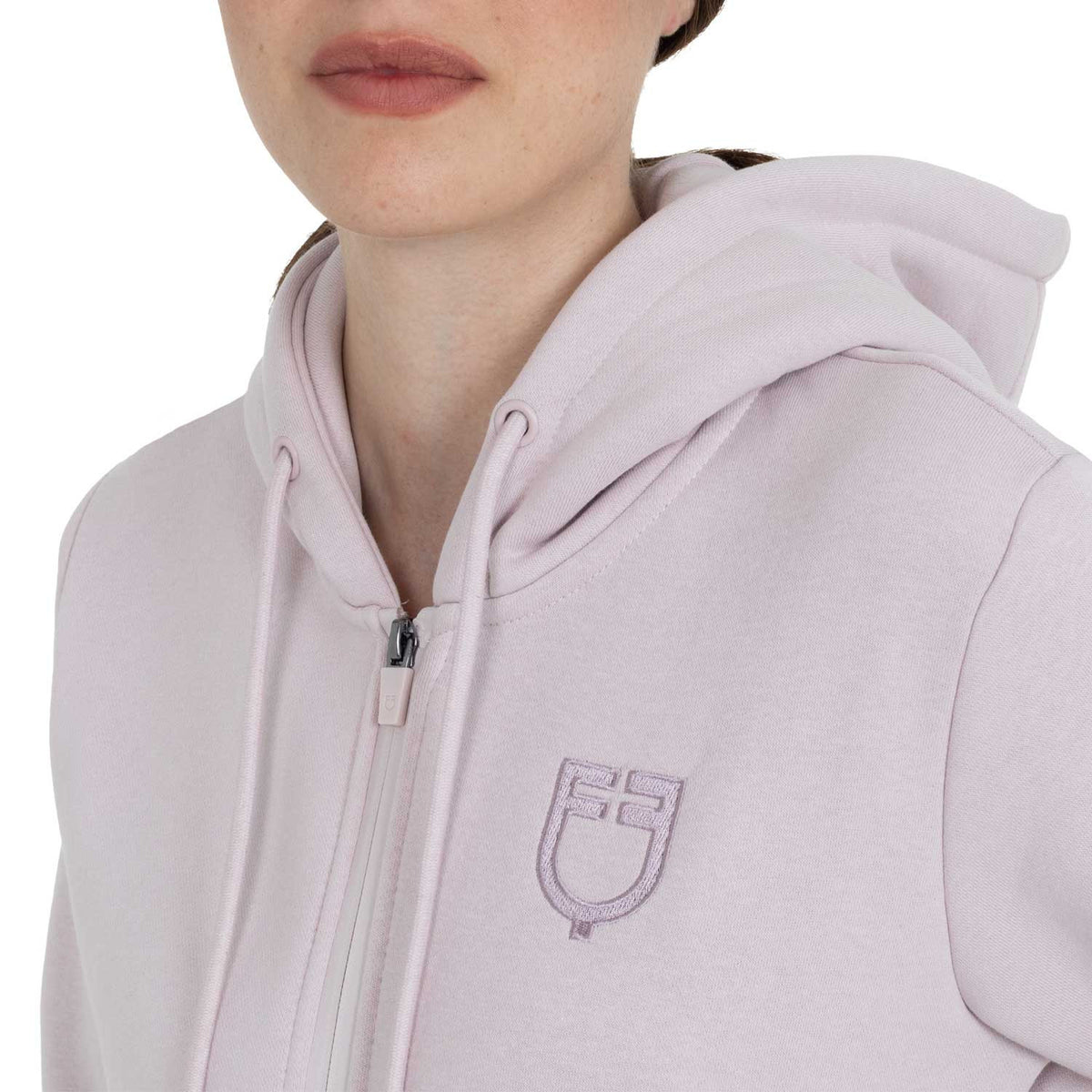 Equestro Women's hoodie with front zipper