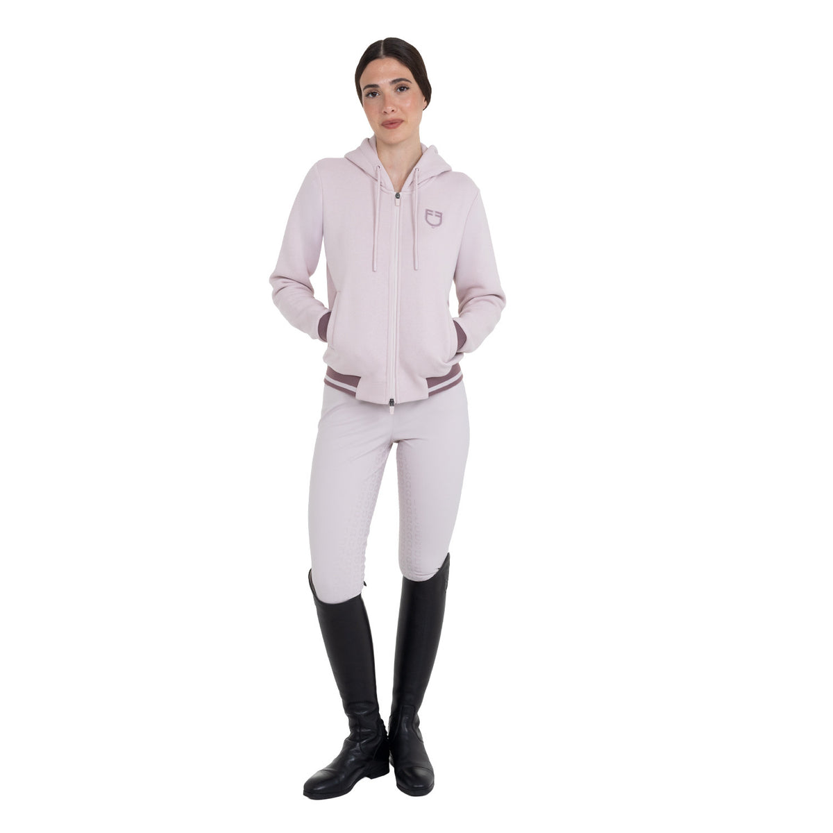 Equestro Women's hoodie with front zipper