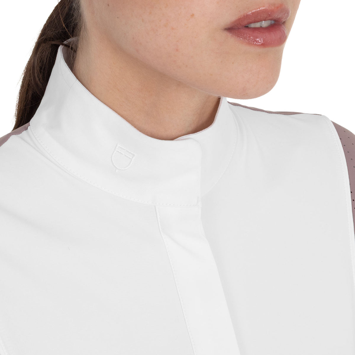 Equestro Women’s perforated long-sleeved competition polo shirt