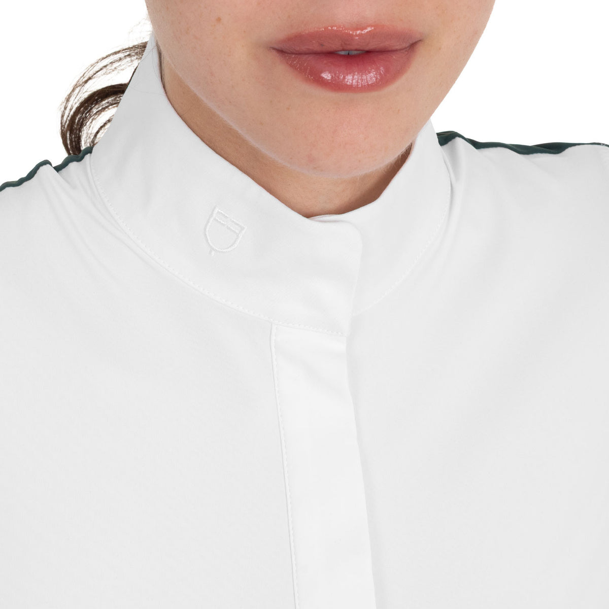 Equestro Women’s perforated long-sleeved competition polo shirt