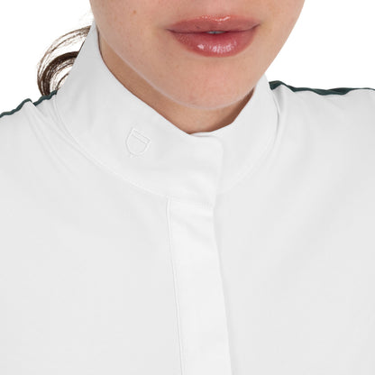 Equestro Women’s perforated long-sleeved competition polo shirt