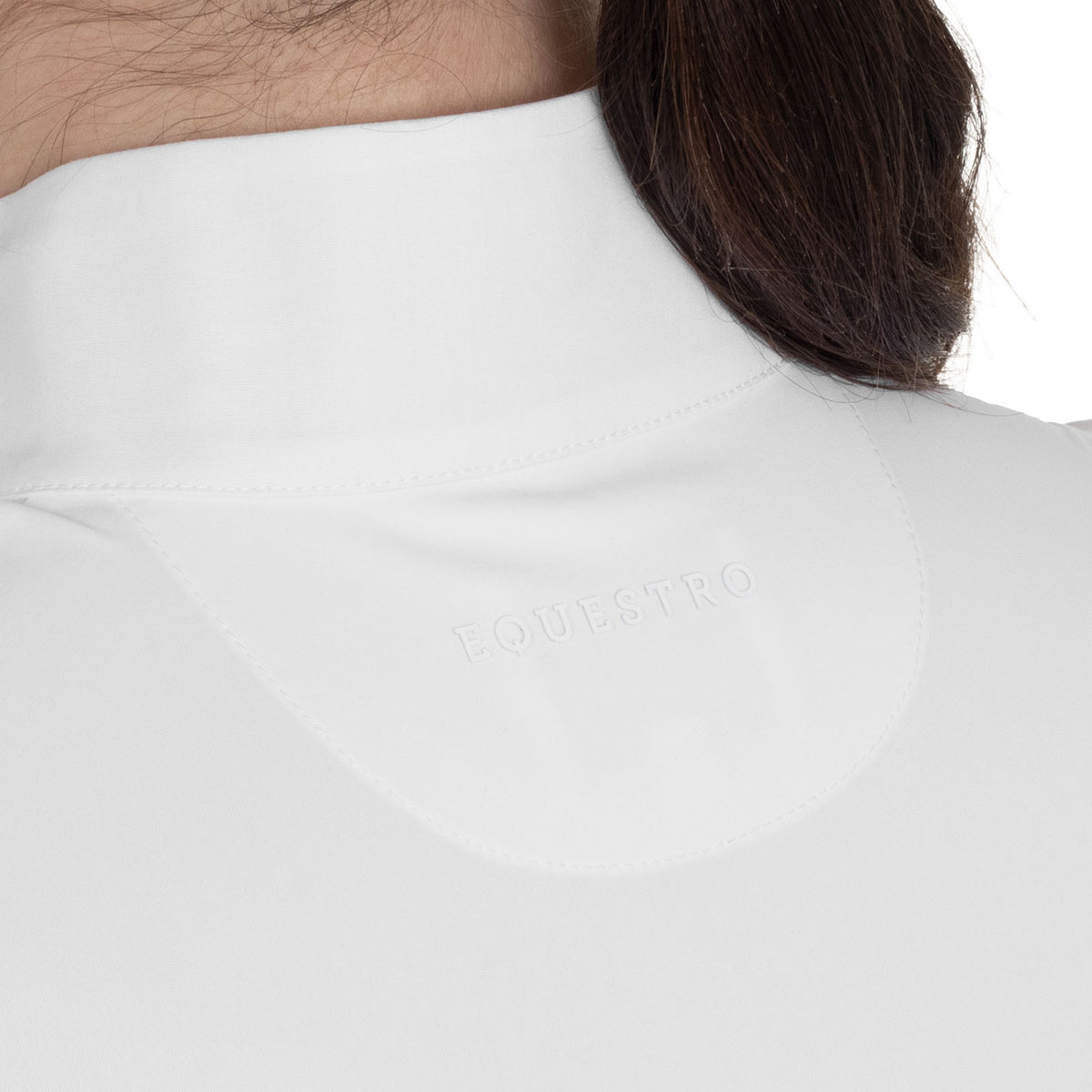 Equestro Women’s perforated long-sleeved competition polo shirt