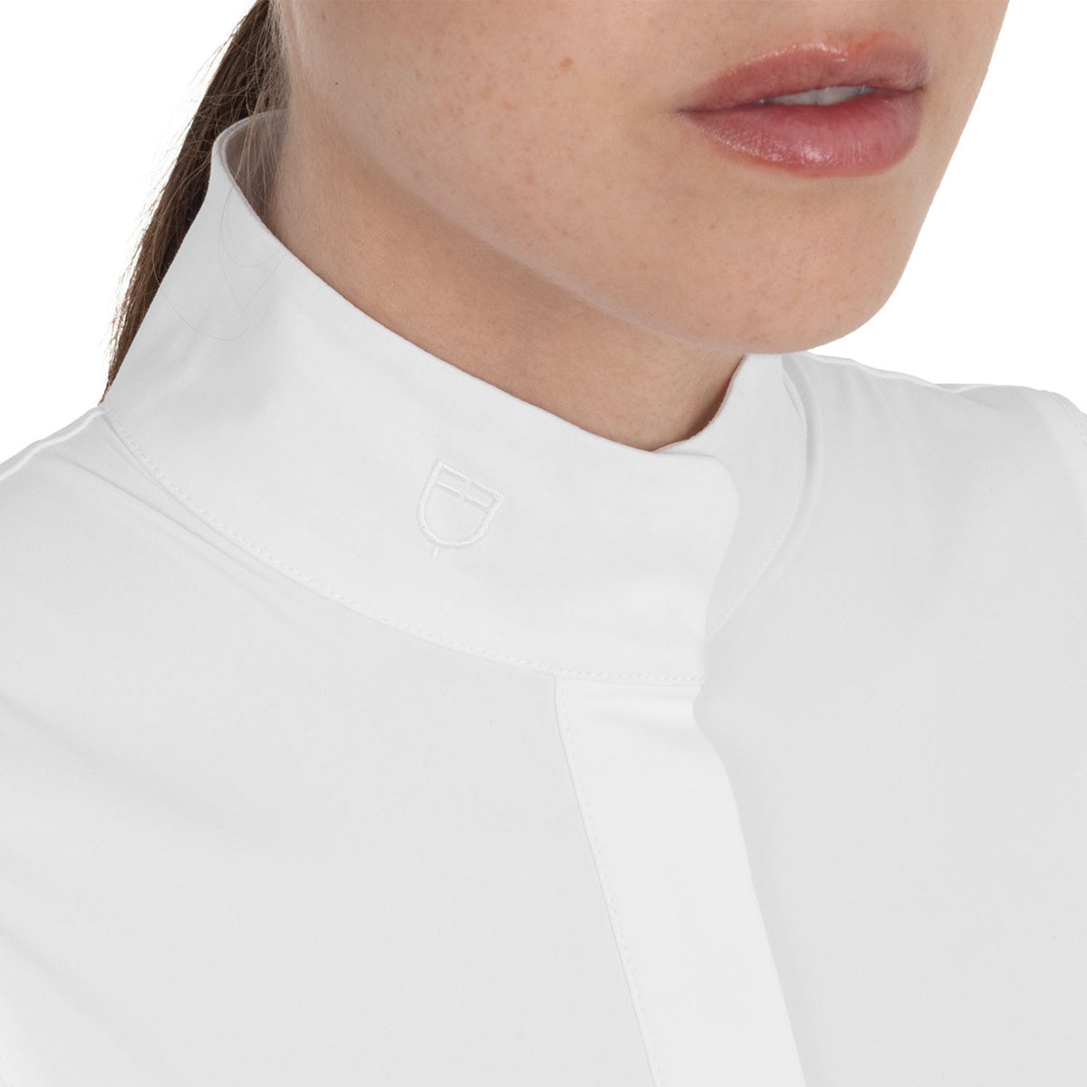 Equestro Women’s perforated long-sleeved competition polo shirt