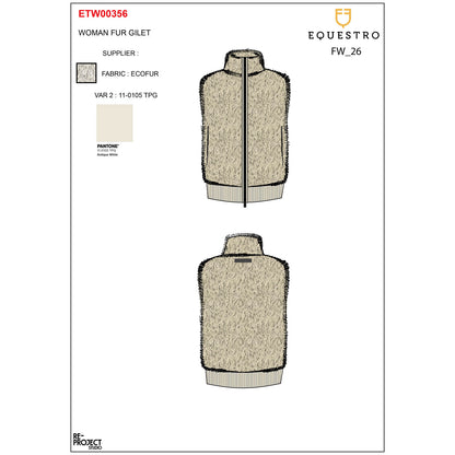 Equestro Women's faux fur vest