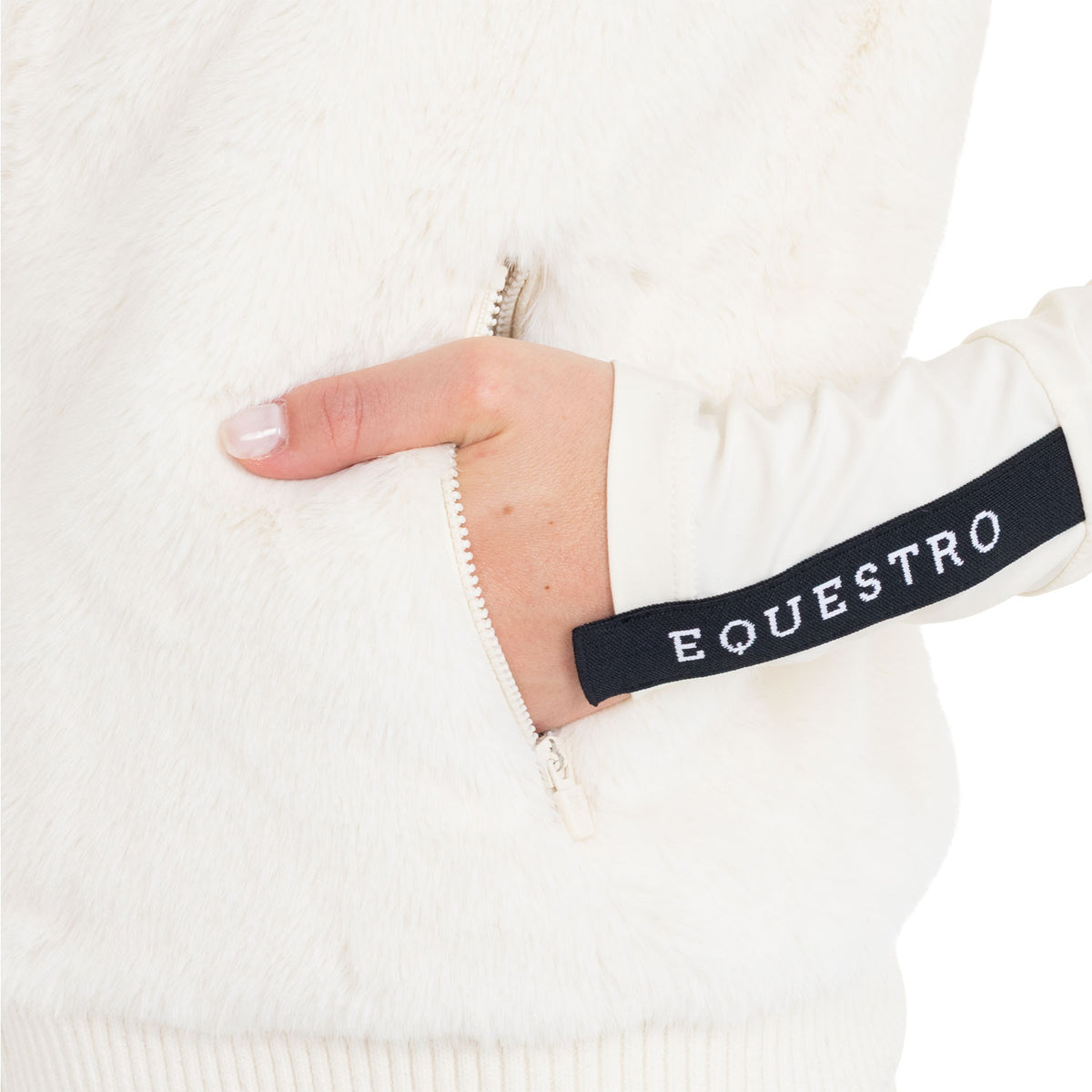 Equestro Women's faux fur vest