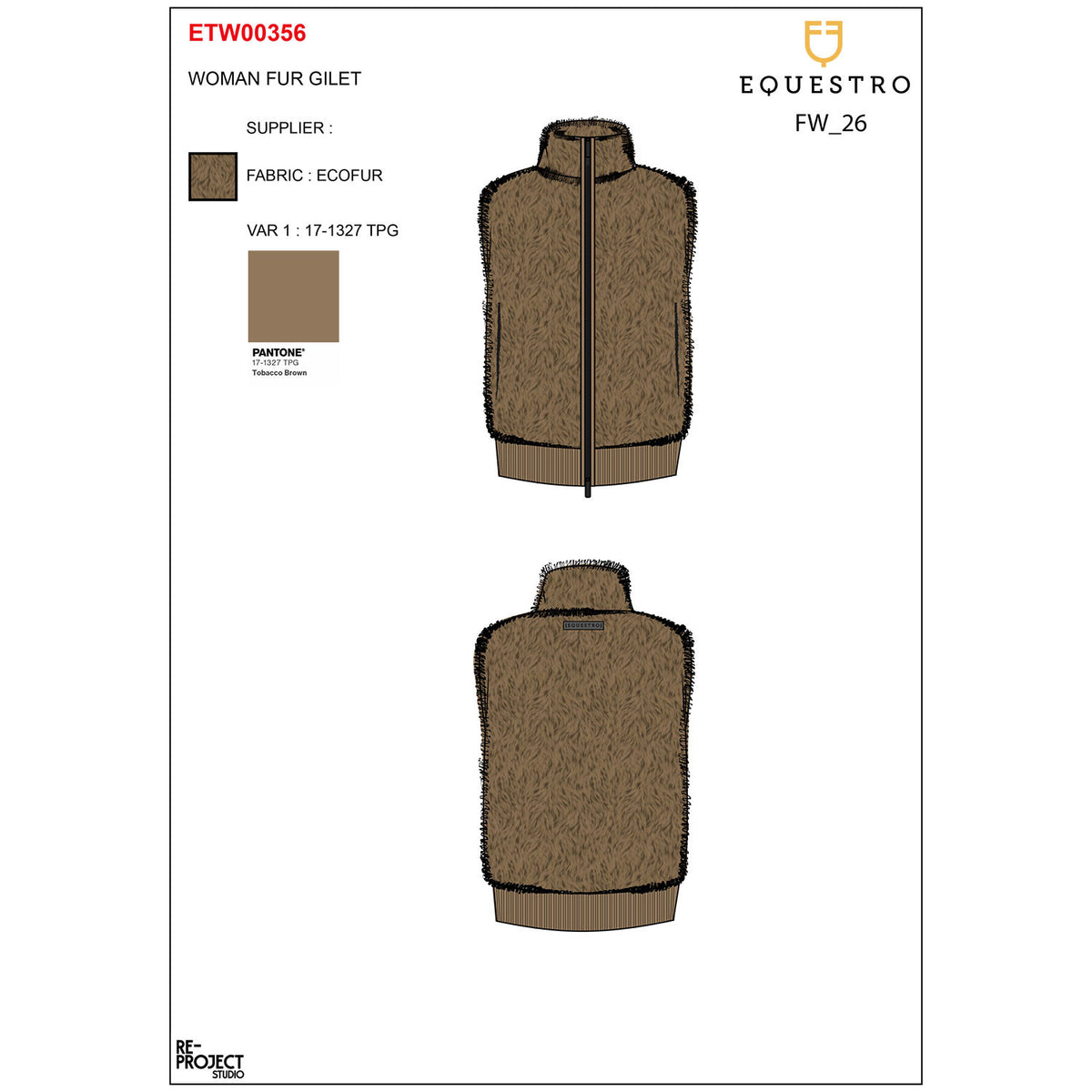 Equestro Women's faux fur vest