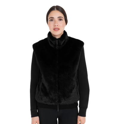 Equestro Women's faux fur vest