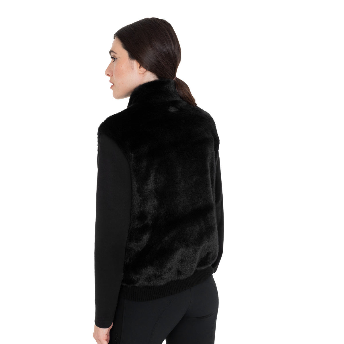Equestro Women's faux fur vest