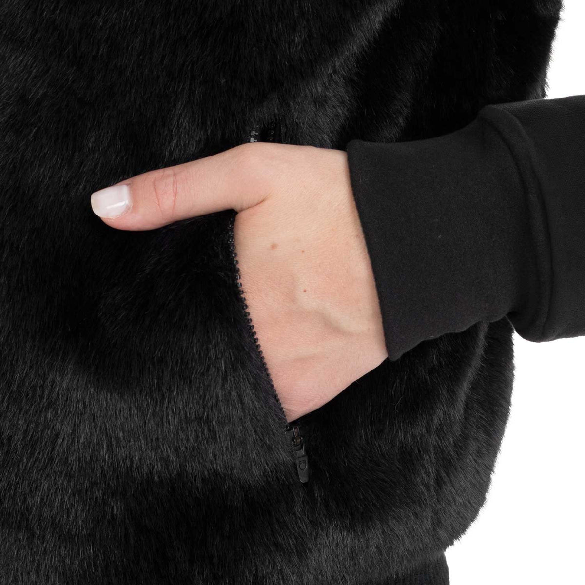 Equestro Women's faux fur vest