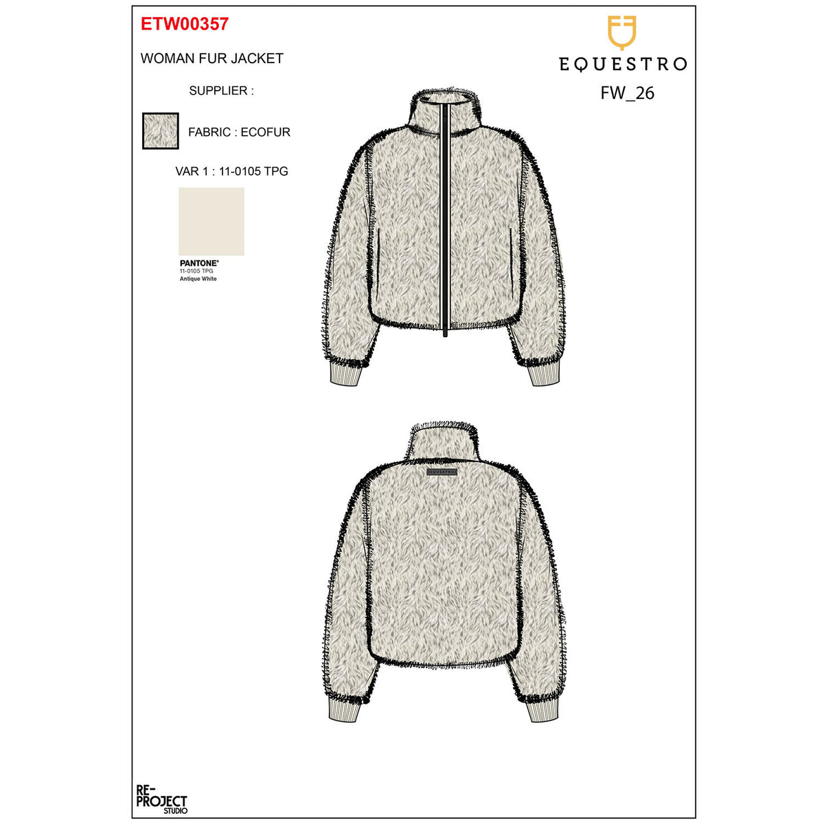 Equestro Women's outerwear in faux fur