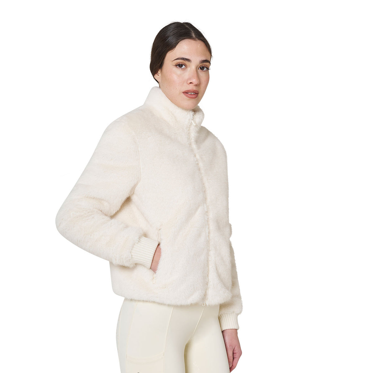 Equestro Women's outerwear in faux fur