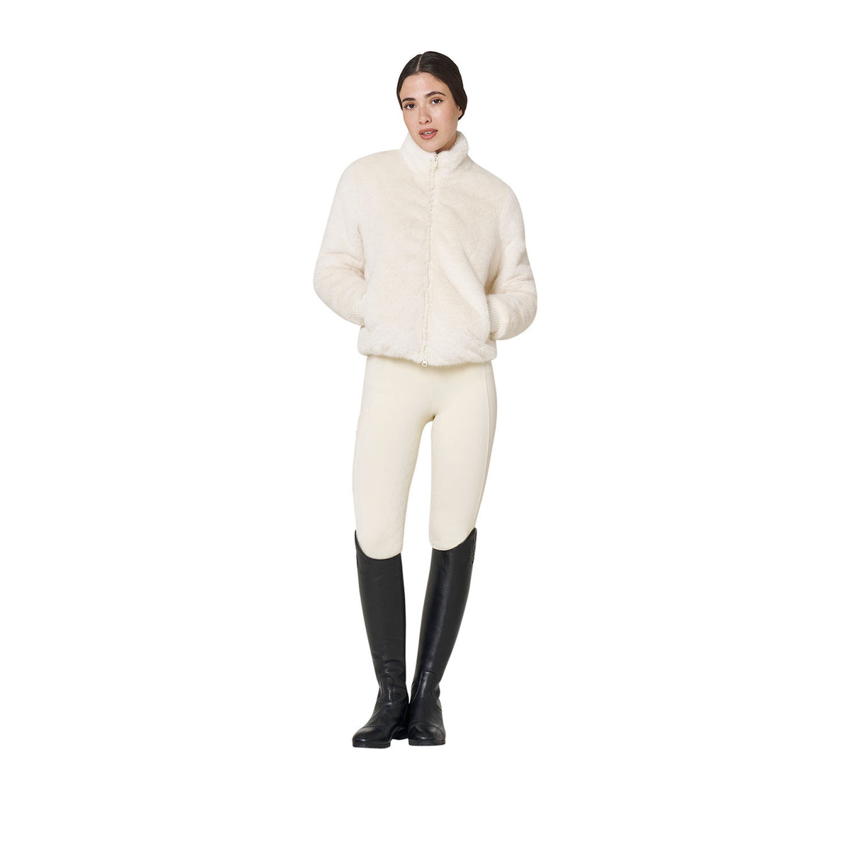Equestro Women's outerwear in faux fur