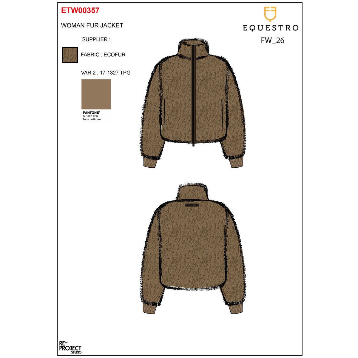 Equestro Women's outerwear in faux fur