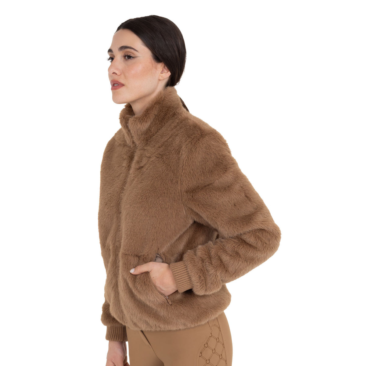Equestro Women's outerwear in faux fur